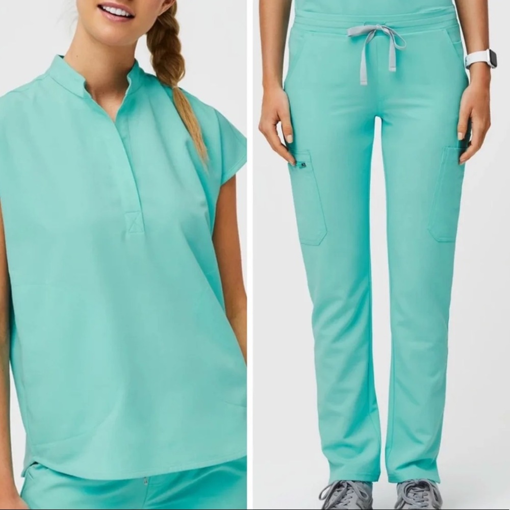 Figs Scrubs Set Aqua XS